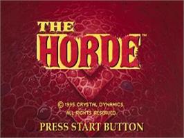 Title screen of Horde, The on the Sega Saturn.
