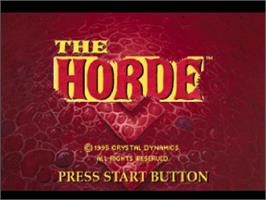 Title screen of Horde on the Sega Saturn.