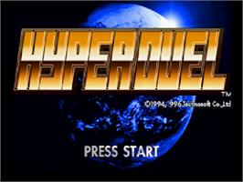 Title screen of Hyper Duel on the Sega Saturn.