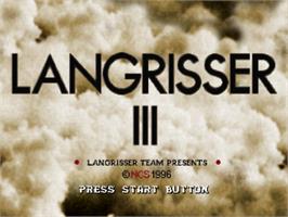 Title screen of Langrisser 3 on the Sega Saturn.