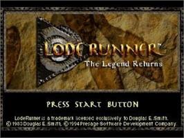 Title screen of Lode Runner - The Legend Returns on the Sega Saturn.