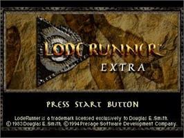 Title screen of Lode Runner Extra on the Sega Saturn.