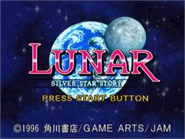 Title screen of Lunar: Silver Star on the Sega Saturn.