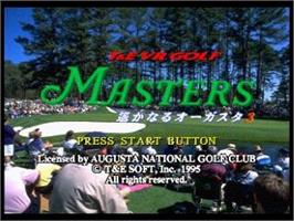 Title screen of Masters - Harukanaru Augusta 3 on the Sega Saturn.