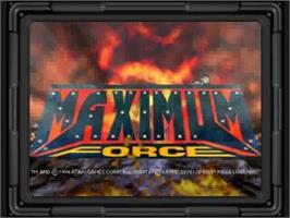 Title screen of Maximum Force on the Sega Saturn.