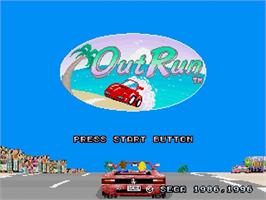 Title screen of Out Run on the Sega Saturn.