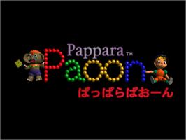 Title screen of Pappara Paoon on the Sega Saturn.