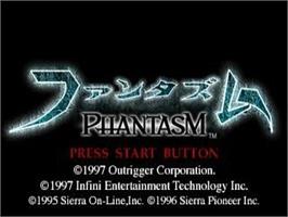 Title screen of PhantasM on the Sega Saturn.