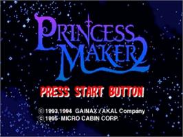 Title screen of Princess Maker 2 on the Sega Saturn.