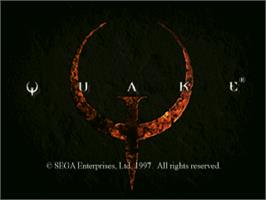 Title screen of Quake on the Sega Saturn.