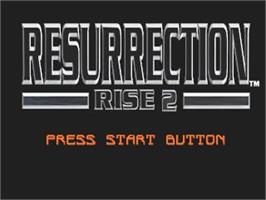 Title screen of Rise 2 - Resurrection on the Sega Saturn.