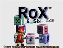 Title screen of Rox on the Sega Saturn.