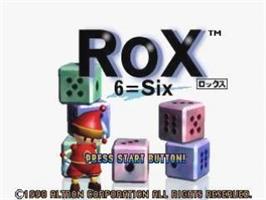 Title screen of Rox 6=Six on the Sega Saturn.