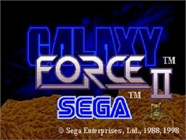 Title screen of Sega Ages Galaxy Force 2 on the Sega Saturn.