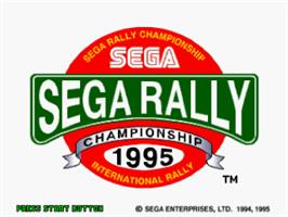 Title screen of Sega Rally Championship on the Sega Saturn.