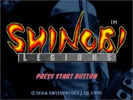 Title screen of Shinobi Legions on the Sega Saturn.