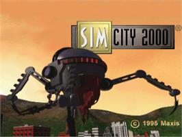 Title screen of Sim City 2000 on the Sega Saturn.