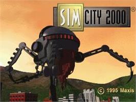 Title screen of Simcity 2000 on the Sega Saturn.