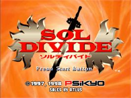 Title screen of Sol Divide on the Sega Saturn.