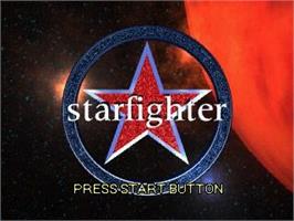 Title screen of Star Fighter on the Sega Saturn.