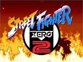 Title screen of Street Fighter Alpha 2 on the Sega Saturn.