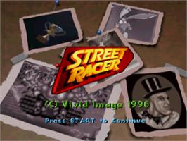 Title screen of Street Racer on the Sega Saturn.