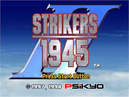 Title screen of Strikers 1945 II on the Sega Saturn.