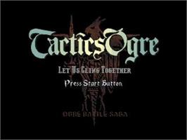 Title screen of Tactics Ogre on the Sega Saturn.
