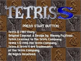 Title screen of Tetris S on the Sega Saturn.
