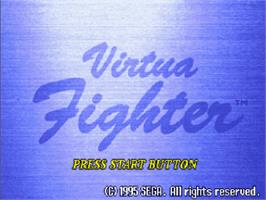 Title screen of Virtua Fighter on the Sega Saturn.