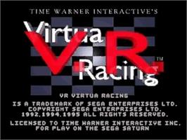 Title screen of Virtua Racing on the Sega Saturn.