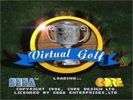 Title screen of Virtual Golf on the Sega Saturn.