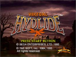 Title screen of Virtual Hydlide on the Sega Saturn.