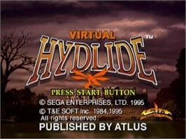 Title screen of Virtual Hydlide on the Sega Saturn.
