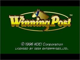 Title screen of Winning Post on the Sega Saturn.