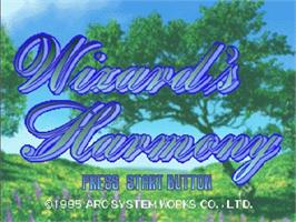 Title screen of Wizard's Harmony on the Sega Saturn.