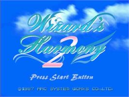 Title screen of Wizard's Harmony 2 on the Sega Saturn.