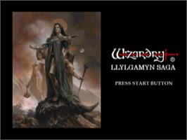 Title screen of Wizardry: Llylgamyn Saga on the Sega Saturn.