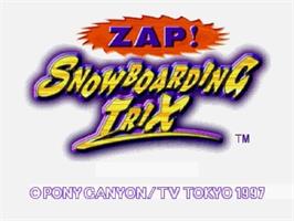 Title screen of Zap Snowboarding Trix on the Sega Saturn.