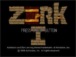 Title screen of Zork 1 - The Great Underground Empire on the Sega Saturn.