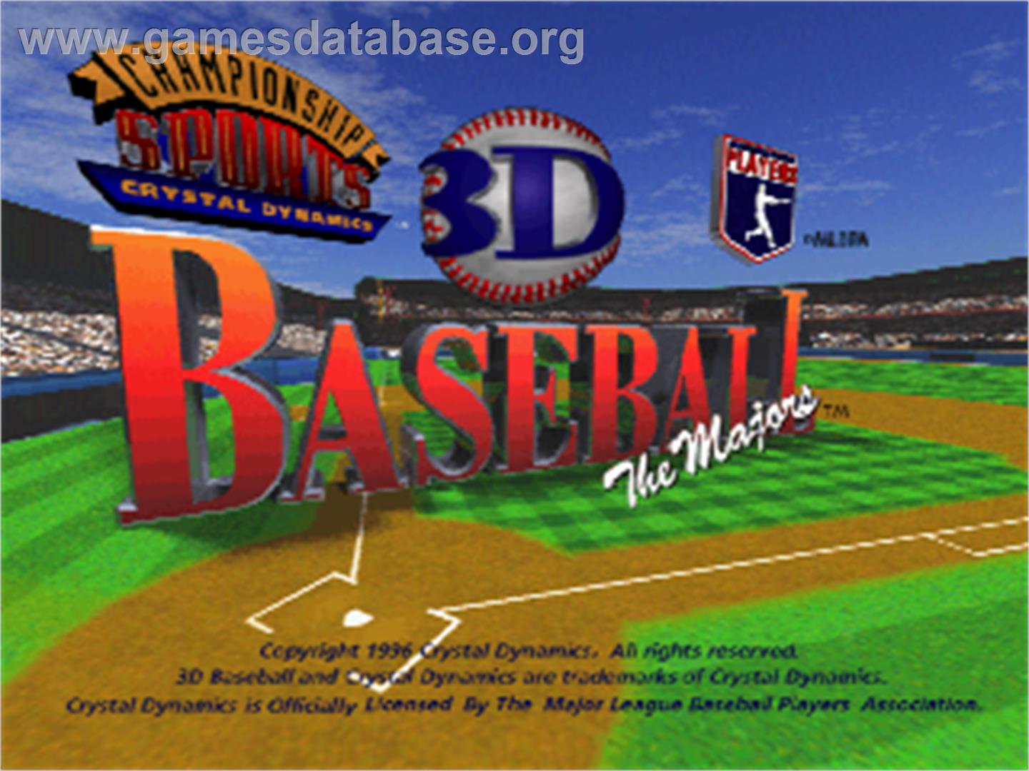 3D Baseball - Sega Saturn - Artwork - Title Screen