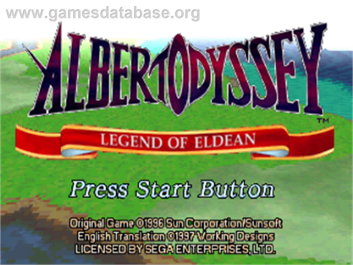 Albert Odyssey: Legend of Eldean - Sega Saturn - Artwork - Title Screen