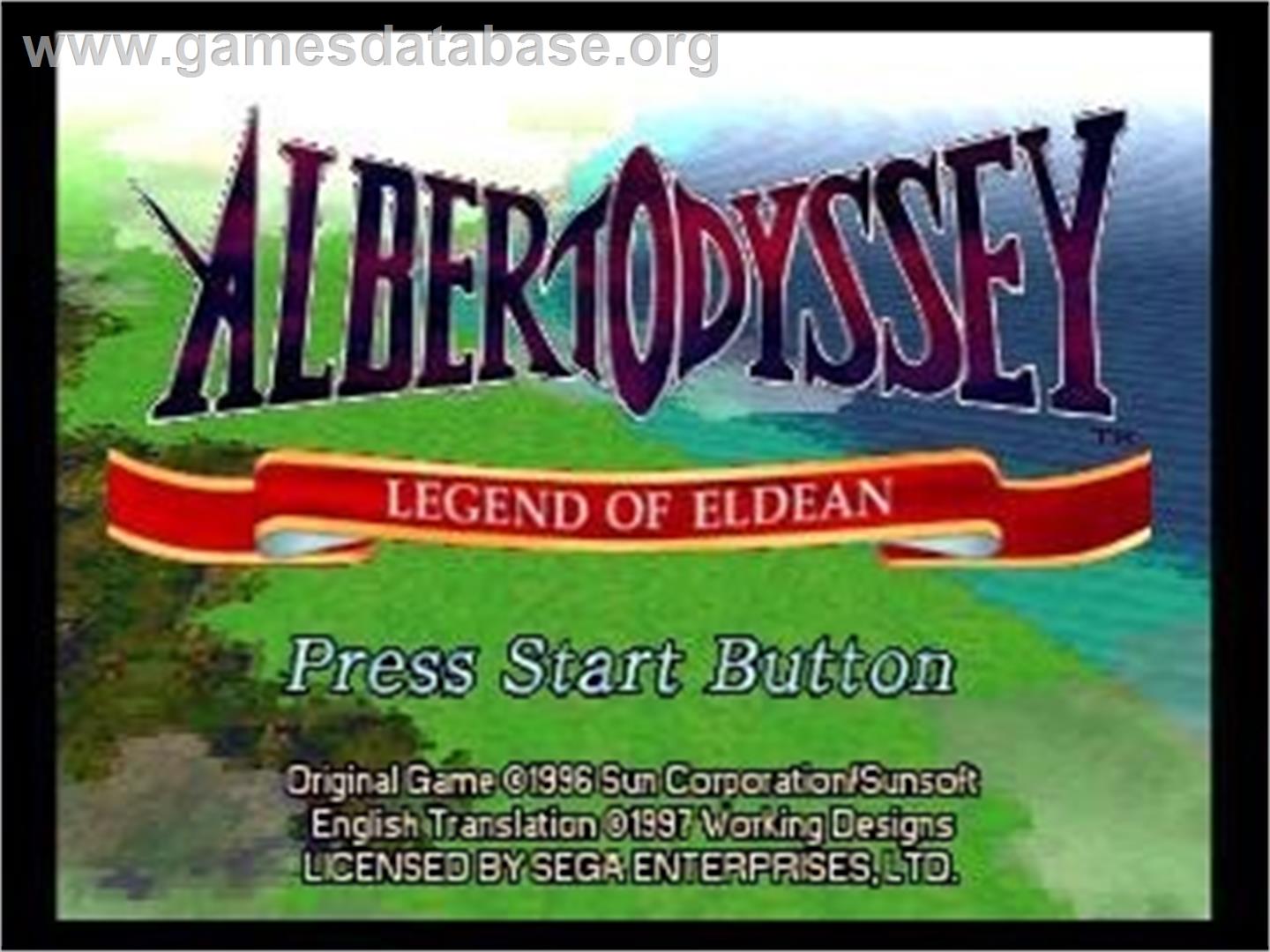 Albert Odyssey Gaiden - Legend of Eldean - Sega Saturn - Artwork - Title Screen