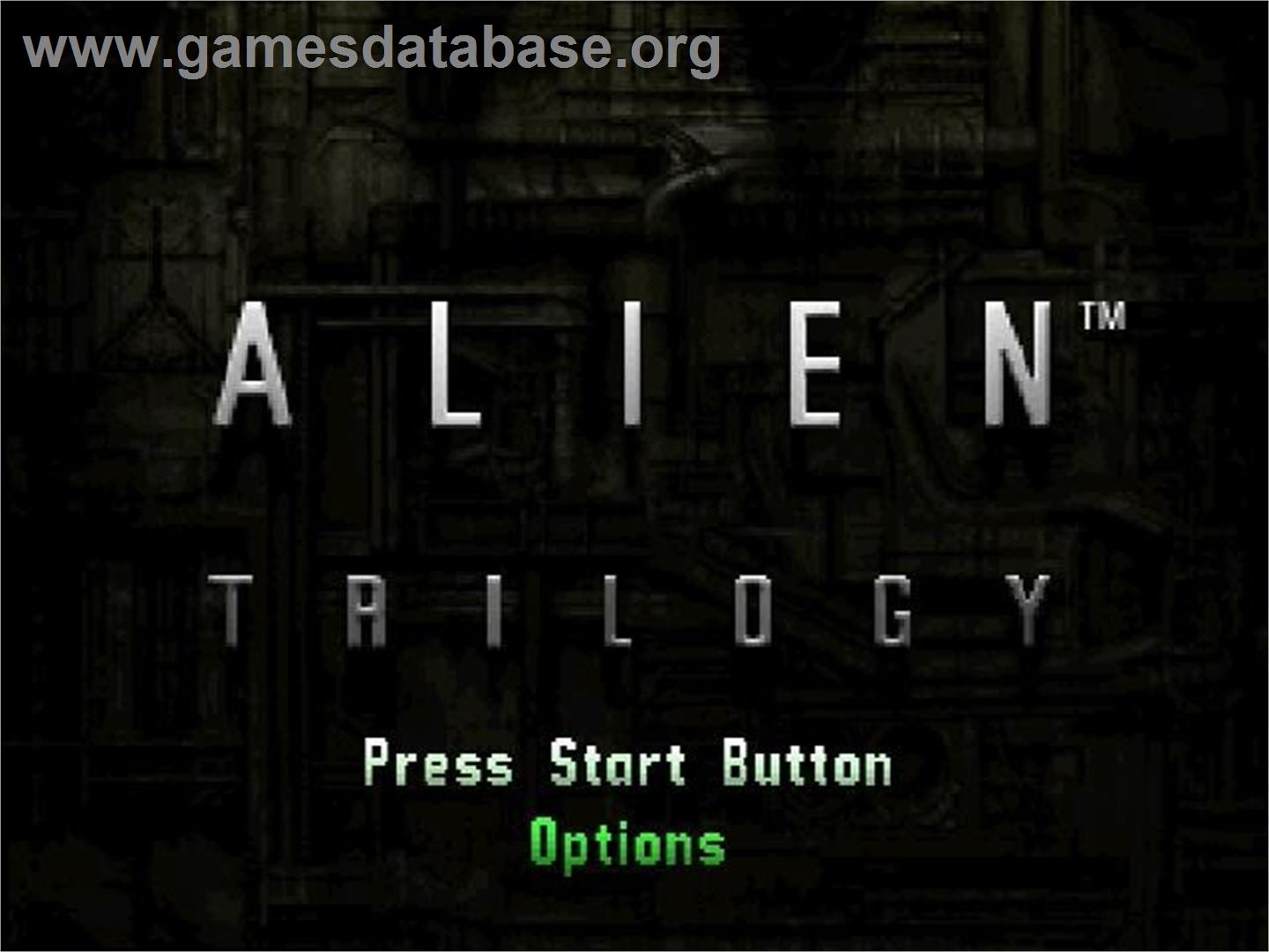 Alien Trilogy - Sega Saturn - Artwork - Title Screen