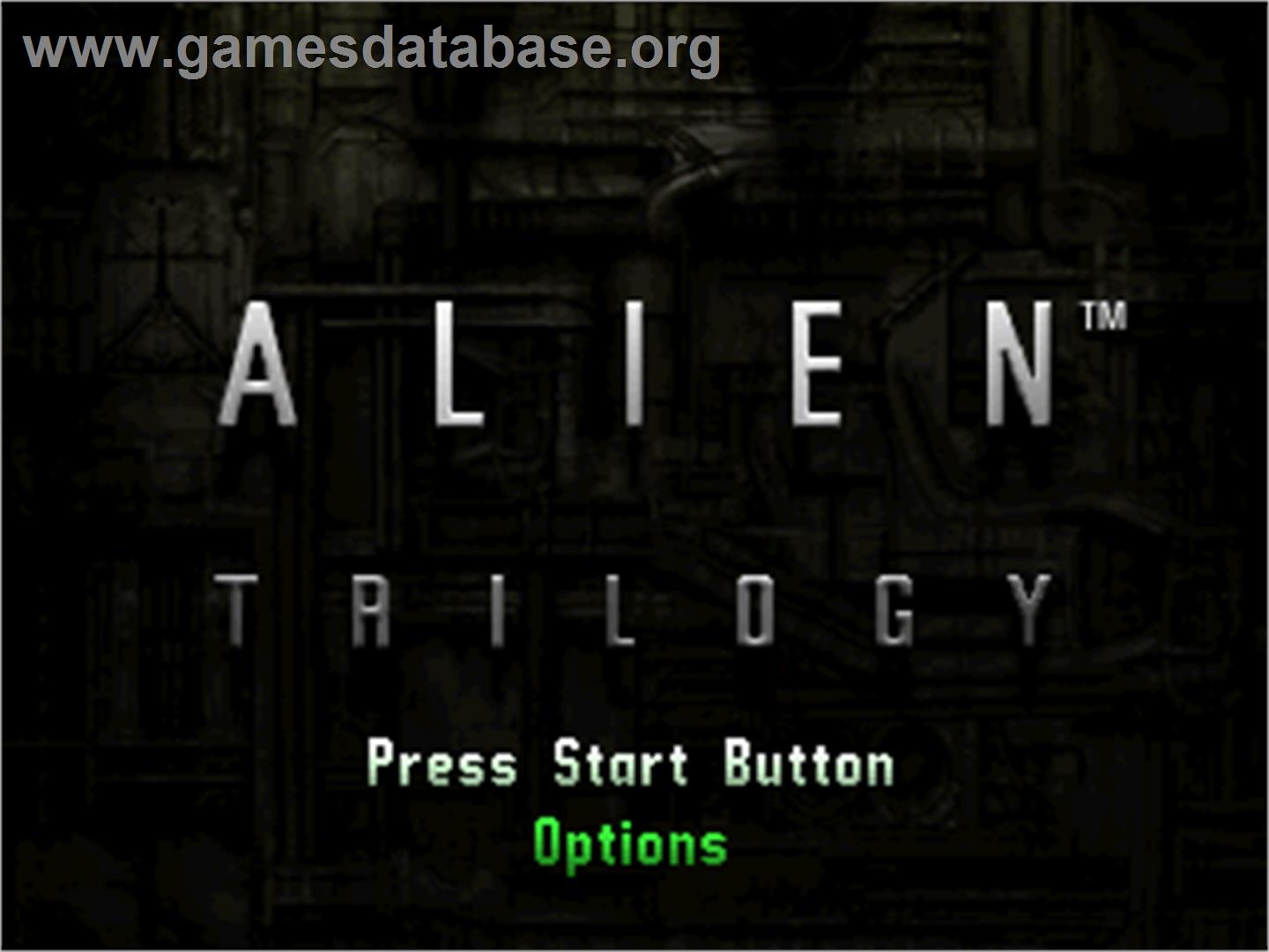 Alien Trilogy - Sega Saturn - Artwork - Title Screen