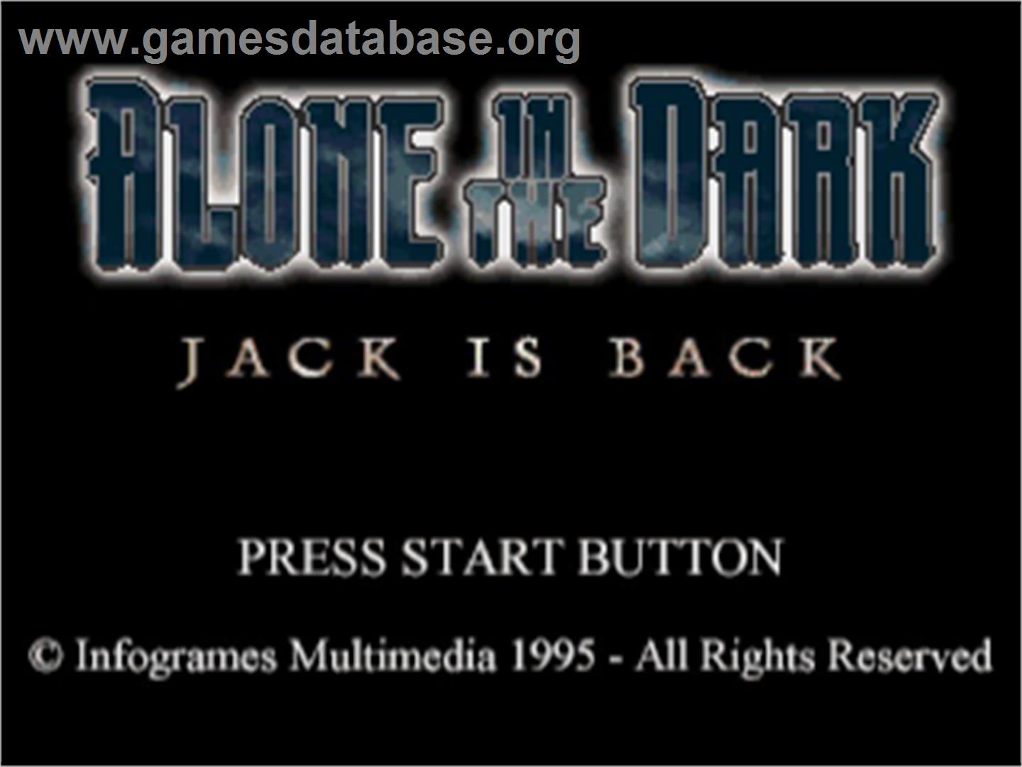 Alone in the Dark: Jack is Back - Sega Saturn - Artwork - Title Screen