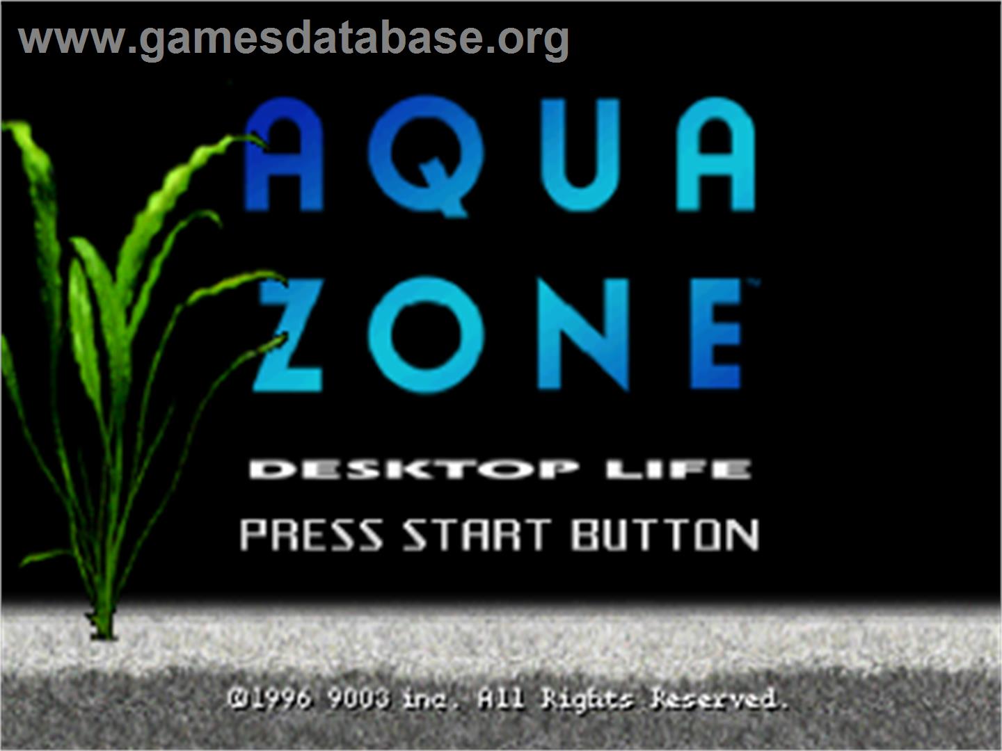 Aquazone: Desktop Life - Sega Saturn - Artwork - Title Screen