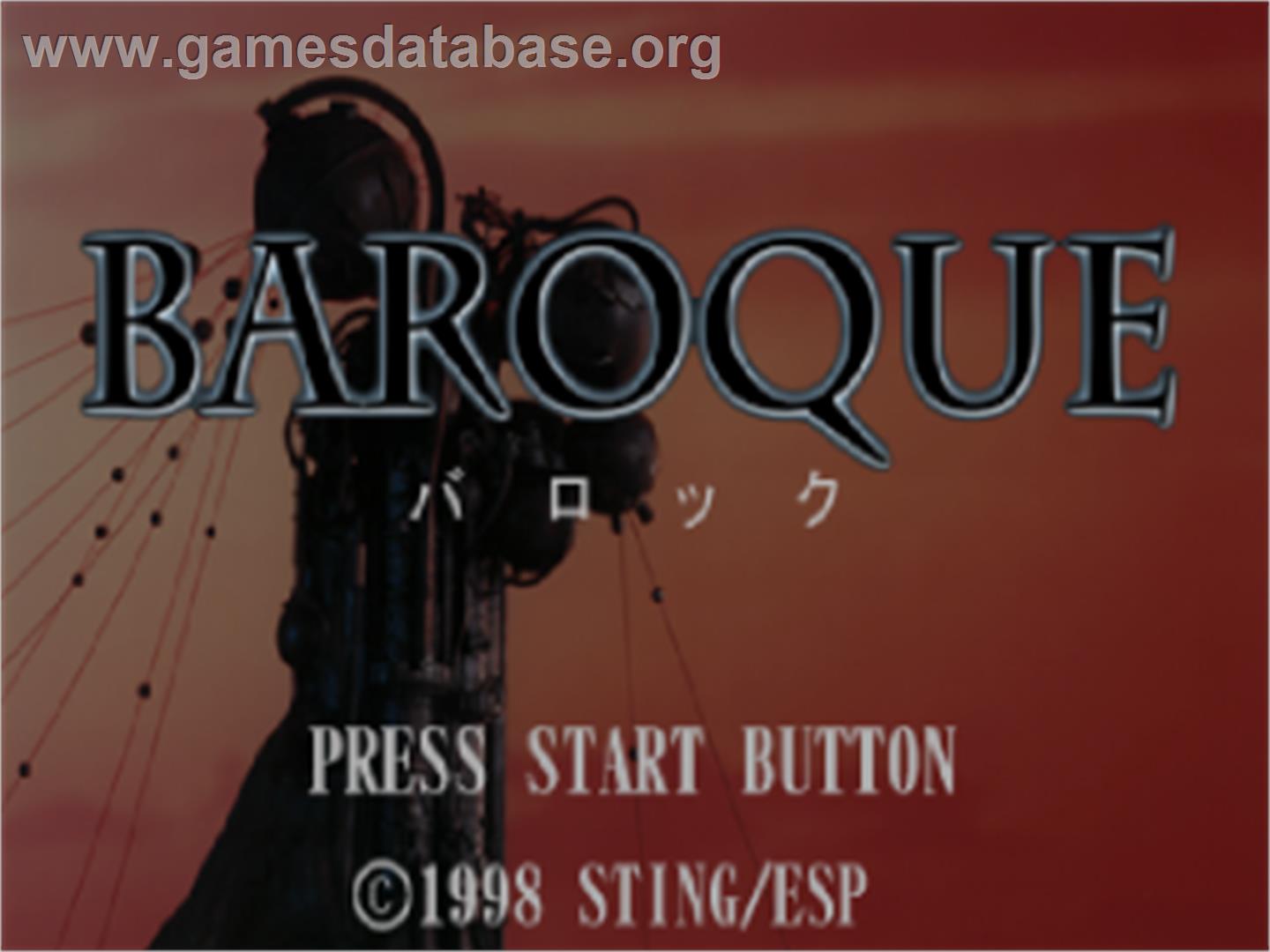 Baroque - Sega Saturn - Artwork - Title Screen