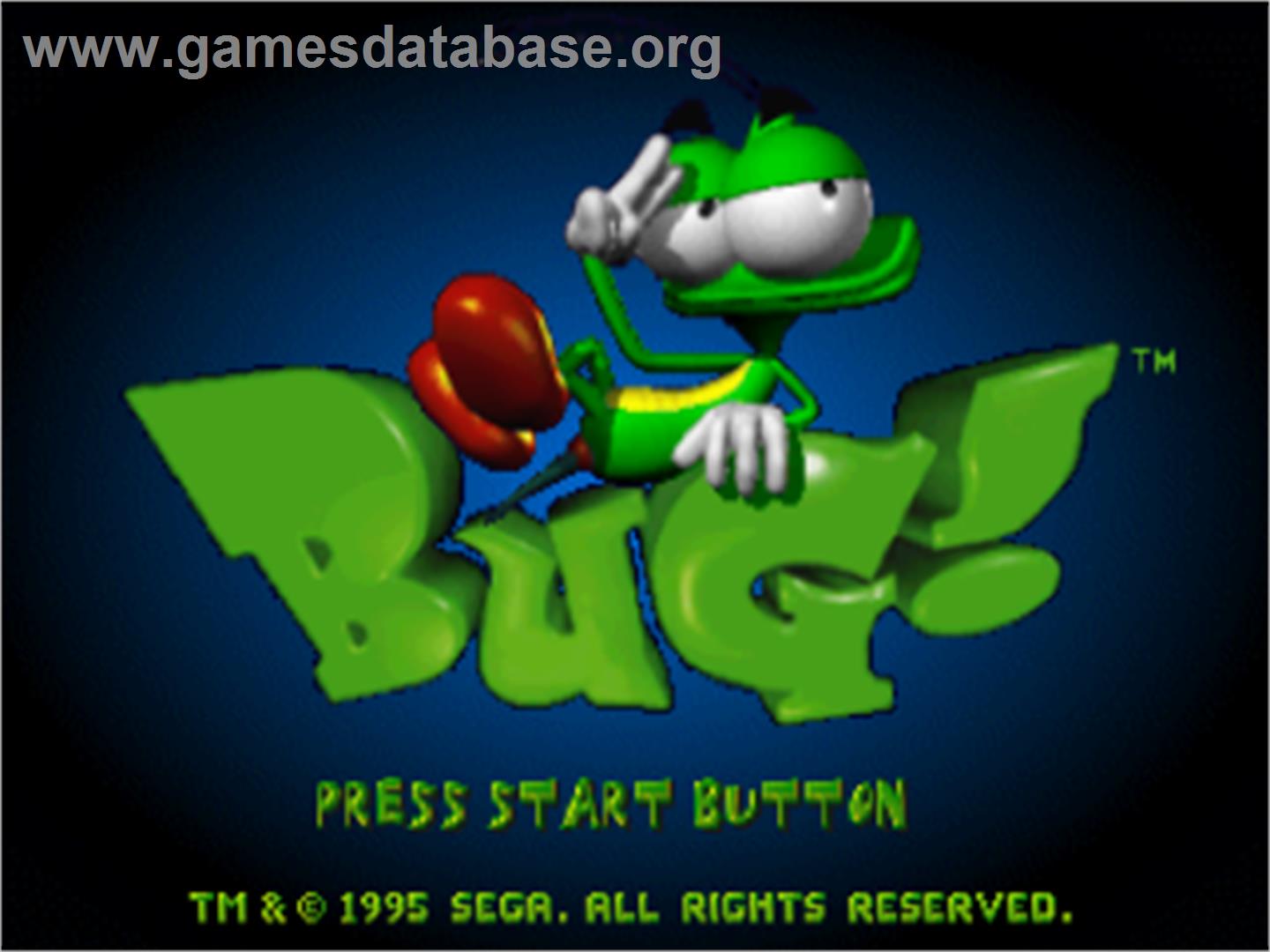 Bug - Sega Saturn - Artwork - Title Screen