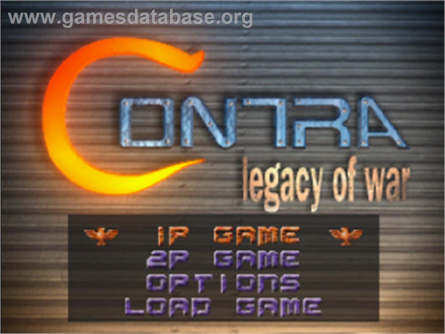 Contra: Legacy of War - Sega Saturn - Artwork - Title Screen